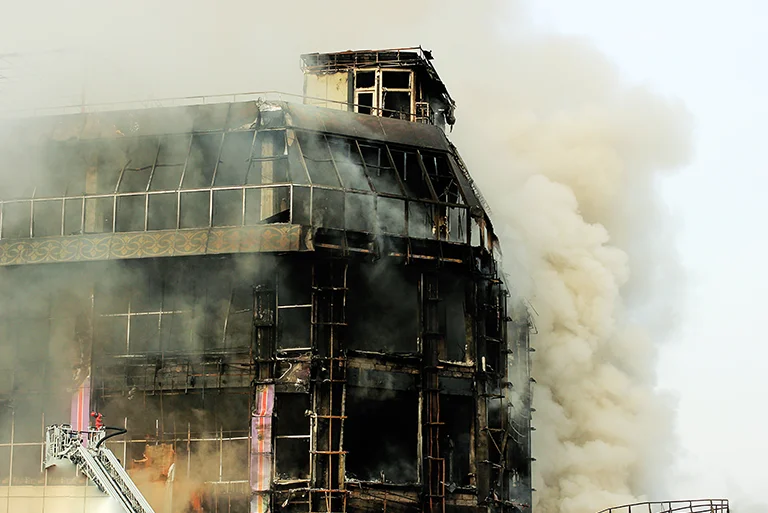 smoke damage at commercial property